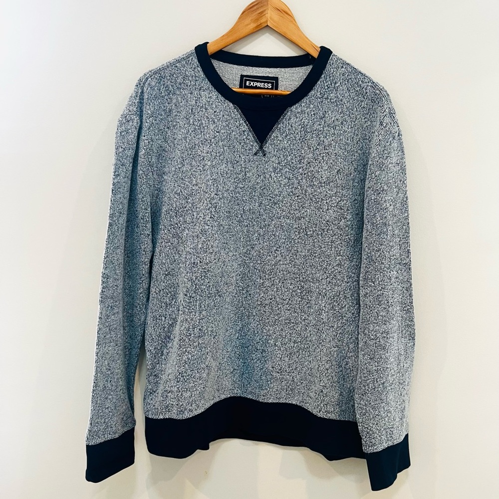Express Men’s Blue Crew Neck Sweatshirt Size M
